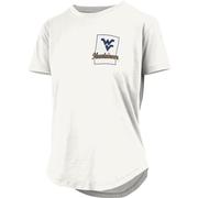 West Virginia Pressbox Sunraze Rounded Bottom Tee